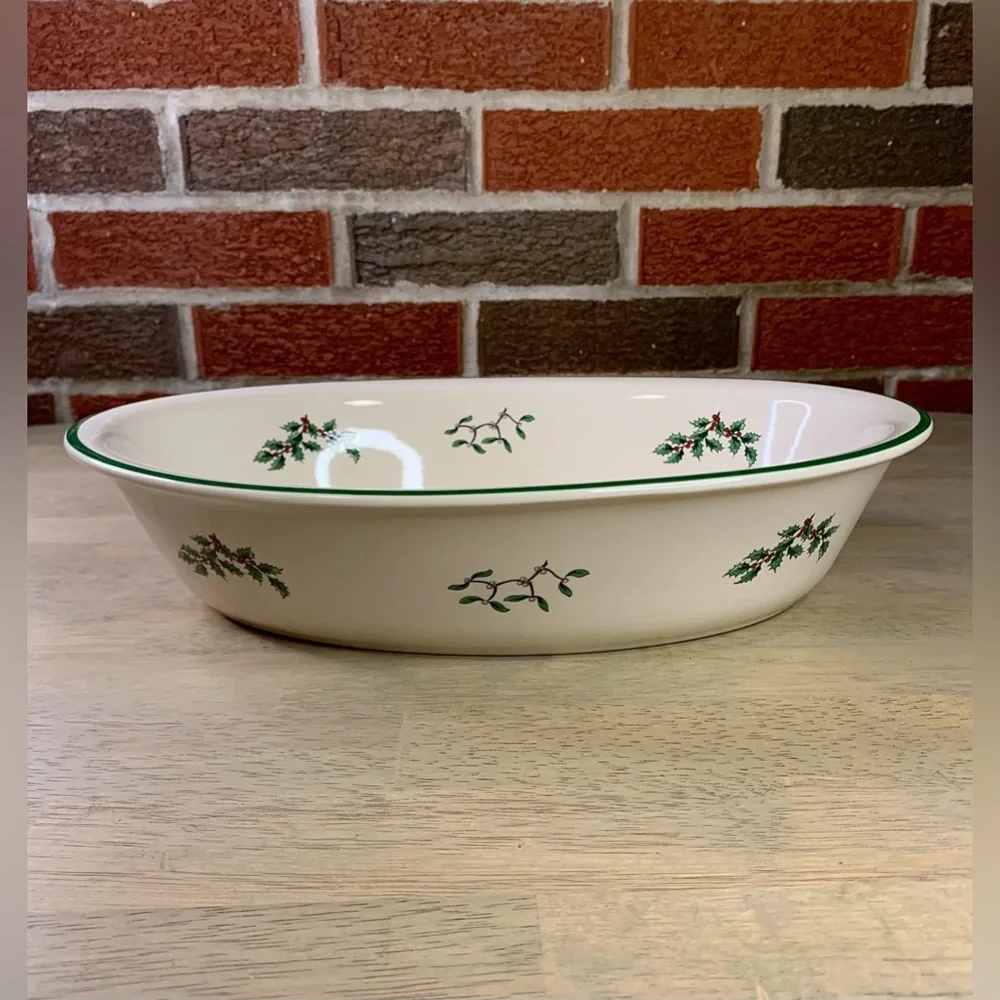 SPODE 'CHRISTMAS TREE'‎ LARGE OVAL BAKER - OVEN TO TABLE -ENGLAND